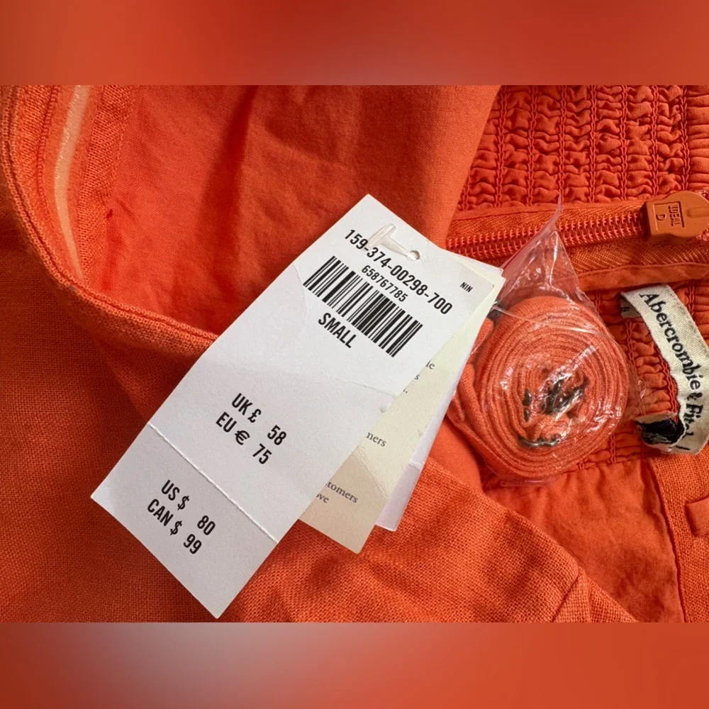 Abercrombie and Fitch Scarlett Strapless Linen-Blend Skort - Picture 7 of 8